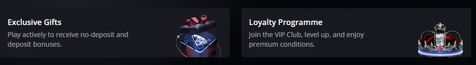 Starda Online Casino Menu